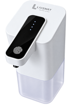 LIVSMRT Automatic Rechargeable Foam Soap Dispenser | Touchless Infrared Sensor | USB Type-C Charging | 4 Adjustable Foam Levels | 350ml