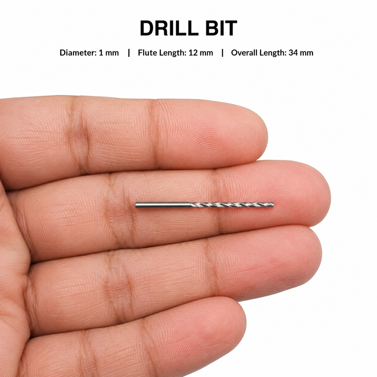Drill 1 mm JK Super Drive  1.00mm ,HSS Straight Shank Jobber Drill Bit