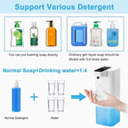 LIVSMRT Automatic Rechargeable Foam Soap Dispenser | Touchless Infrared Sensor | USB Type-C Charging | 4 Adjustable Foam Levels | 350ml
