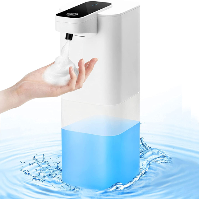 LIVSMRT Automatic Rechargeable Foam Soap Dispenser | Touchless Infrared Sensor | USB Type-C Charging | 4 Adjustable Foam Levels | 350ml