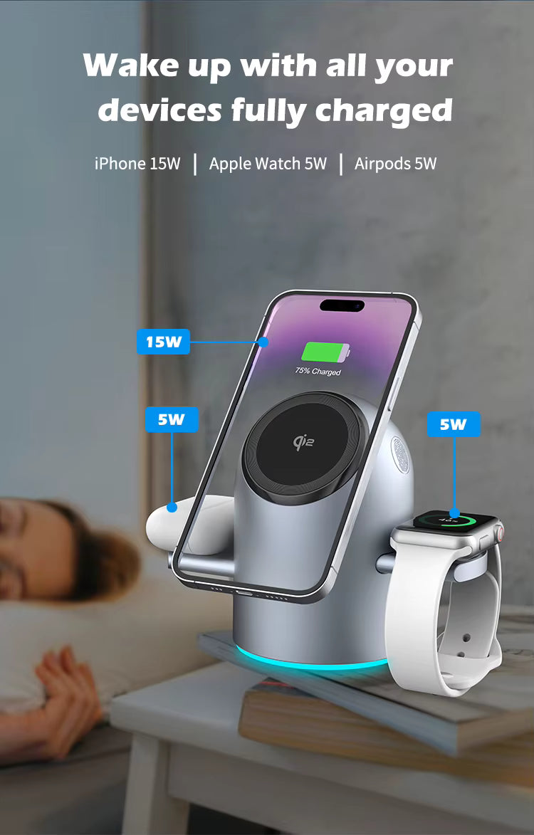 Wireless charger 3 in 1 15W Stylish