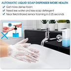 LIVSMRT Automatic Rechargeable Foam Soap Dispenser | Touchless Infrared Sensor | USB Type-C Charging | 4 Adjustable Foam Levels | 350ml