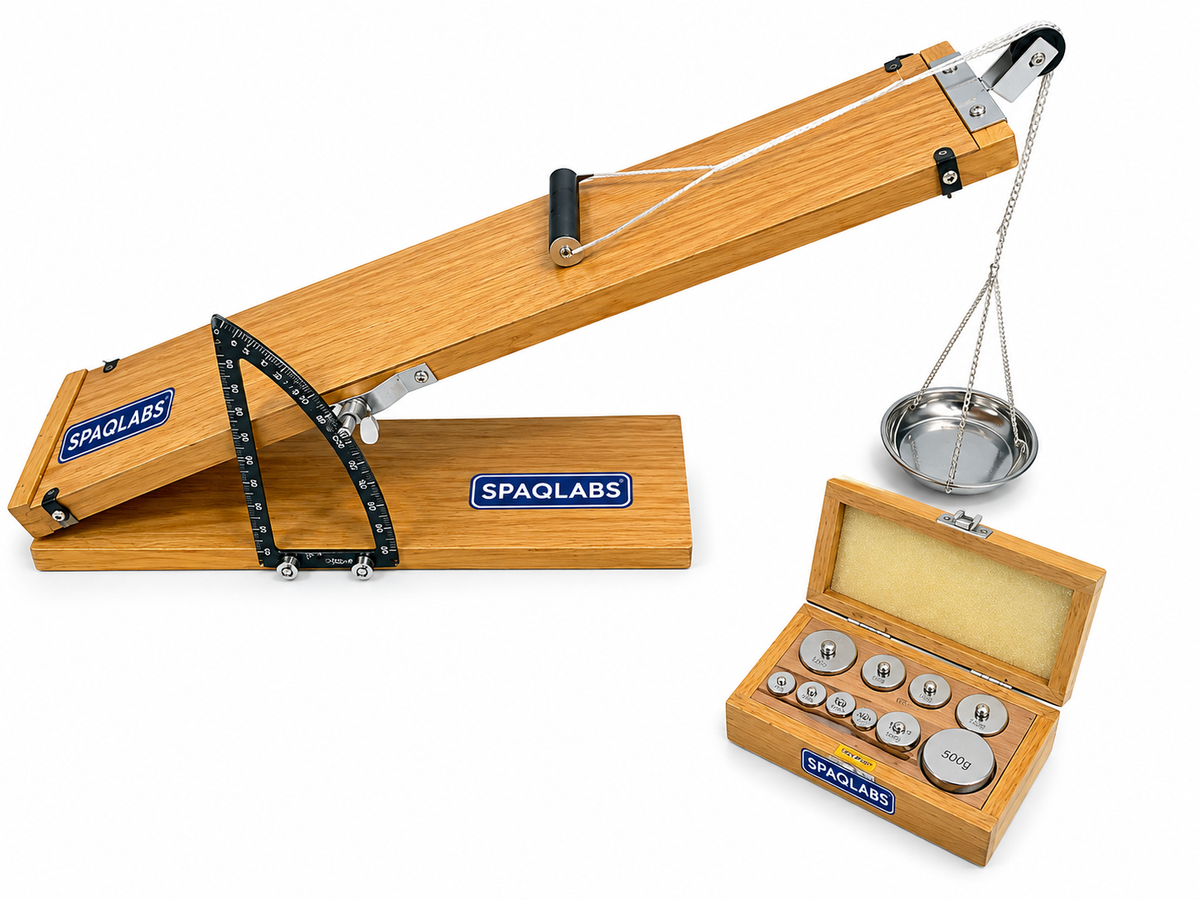 TO FIND THE DOWNWARD FORCE ALONG AN INCLINED PLANE, ACTING ON A ROLLER DUE TO GRAVITATIONAL PULL OF EARTH AND STUDY ITS RELATIONSHIP WITH THE ANGLE OF INCLINATION (THEETA) BY PLOTING A GRAPH BETWEEN FORCE AND SIN THEETA.