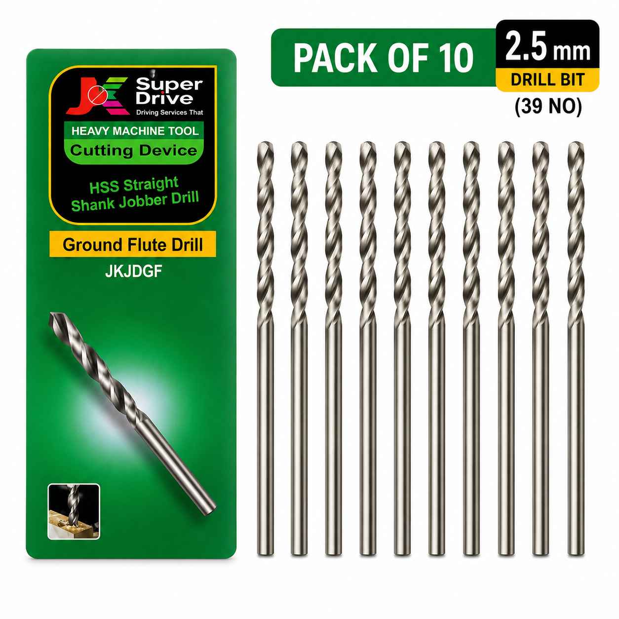 Drill 2.53 mm ,HSS Straight Shank Jobber Drill Bit 39 No.