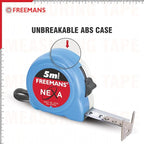 Measuring Tape 5 meter:19mm Steel Inchi Measuring Tape - 5m With Unbreakable ABS case || Click Action Front Lock || Double-sided Printing and Belt Clip